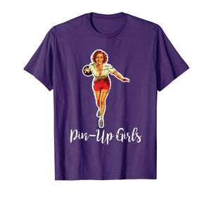 Pin-Up Girls tshirt Funny Team Bowling T-Shirt