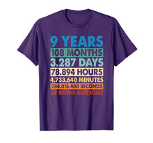 Load image into Gallery viewer, 9 Years Old 9th Birthday Vintage Retro T Shirt 108 Months-118127
