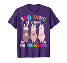 Load image into Gallery viewer, No Probllama 100 Days Of School LLama Teachers Tshirt T-Shirt-897969
