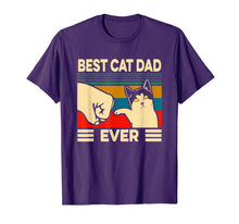 Load image into Gallery viewer, Best Cat Dad Ever Vintage Men Bump Fit Fathers Day Gift T-Shirt-1056636
