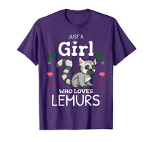 Load image into Gallery viewer, Just A Girl Who Loves Lemurs Madagascar Flag Colors Gift T-Shirt-3187030
