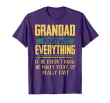 Load image into Gallery viewer, Funny Family Christmas Gifts Grandad Knows Everything T-Shirt-1672681
