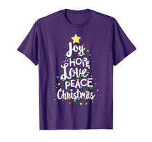 Load image into Gallery viewer, Funny shirts V-neck Tank top Hoodie sweatshirt usa uk au ca gifts for Joy Hope Love Peace Christmas Tree Red Buffalo Plaid Xmas T-Shirt 365122
