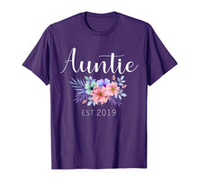 Load image into Gallery viewer, Women Gifts Auntie Est 2019 Pregnancy Announcement Reveal T-Shirt
