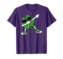 Load image into Gallery viewer, Dabbing Shamrock St Patrick's Day Funny Boys Girls Kids Dab TShirt100062
