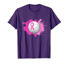 Load image into Gallery viewer, Volleyball Pink Ribbon Breast Cancer Awareness Gifts T-Shirt
