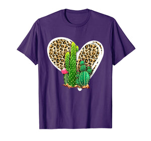 Leopard Heart Cactus Valentine's Day Gifts For Women TShirt652585