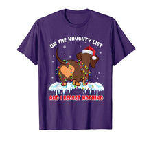 Load image into Gallery viewer, On The Naughty List And I Regret Nothing Dachshund Christmas T-Shirt-3168359
