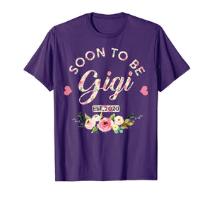 Funny shirts V-neck Tank top Hoodie sweatshirt usa uk au ca gifts for Soon to be gigi est 2020 First time grandma T-Shirt 1106836