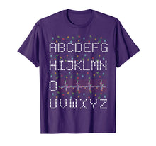Load image into Gallery viewer, ECG Nurse Alphabet Hearbeat Nurse Ugly Christmas Pajama T-Shirt-2190886
