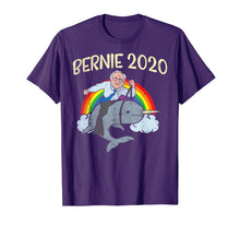 Load image into Gallery viewer, Bernie 2020 Sanders Riding Narwhal Rainbow Funny President T-Shirt-2267297

