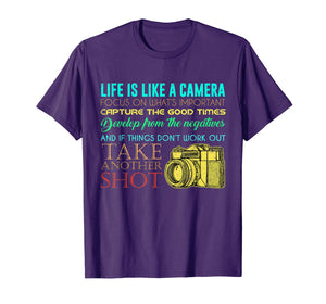 Funny shirts V-neck Tank top Hoodie sweatshirt usa uk au ca gifts for Photography Life Is Like A Camera Photographer Gift T-Shirt 1216688