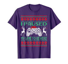 Load image into Gallery viewer, Funny shirts V-neck Tank top Hoodie sweatshirt usa uk au ca gifts for I Paused My Game To Be Here Ugly Christmas Video Gamer Boys T-Shirt 510211
