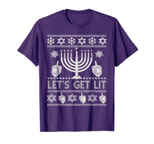 Load image into Gallery viewer, Funny shirts V-neck Tank top Hoodie sweatshirt usa uk au ca gifts for Hanukkah Shirt For Women Kids Men Let&#39;s Get Lit Gift Jewish T-Shirt 379996
