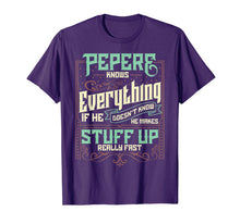 Load image into Gallery viewer, Mens Pepere Knows Everything Funny Pepere Christmas Gifts T-Shirt-1701851
