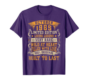 October 1965 Vintage Shirt 54th Birthday Gifts 54th Bday T-Shirt
