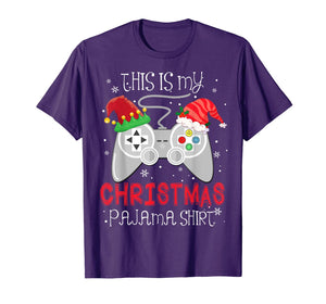 This Is My Christmas Pajama Gamer Video Game Lover Santa Hat T-Shirt