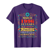 Load image into Gallery viewer, Sunshine March 1996 24th Birthday Gifts Hurricane Funny T-Shirt-3971142
