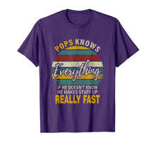 Load image into Gallery viewer, Mens Mens Pops Know Everything Grandpa Christmas Gifts T-Shirt-1685560
