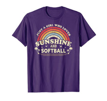 Load image into Gallery viewer, Softball Shirt. Just A Girl Who Loves Sunshine And Softball T-Shirt-427692
