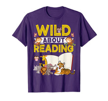 Load image into Gallery viewer, Wild About Reading T Shirt Back To School Teacher Books Gift T-Shirt-499768
