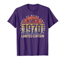 Load image into Gallery viewer, 50 Year Old Gifts March 1970 Limited Edition 50th Birthday T-Shirt-163364
