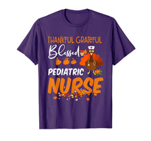 Load image into Gallery viewer, Thankful Grateful Blessed Pediatric Nurse Thanksgiving T-Shirt
