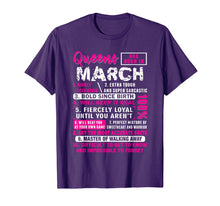 Load image into Gallery viewer, Queens Are Born In March Gifts 10 Facts Funny Birthday T-Shirt-85546
