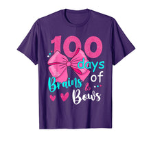 Load image into Gallery viewer, 100 Days Of Brains Bows 100th Day Of School Gifts Kids Girls T-Shirt-4050266
