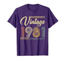 Load image into Gallery viewer, Vintage 1981 Original Parts Funny 39th Birthday Made In 1981 T-Shirt-555336
