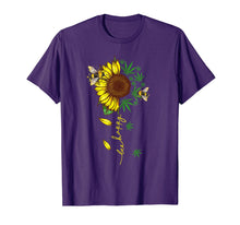 Load image into Gallery viewer, Bee Happy Canabis Sunflower Weed Gift TShirt745379
