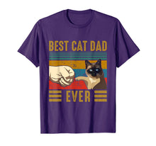 Load image into Gallery viewer, Retro Vintage Best Cat Dad Ever Fathers day Siamese Cat Gift T-Shirt-1185863

