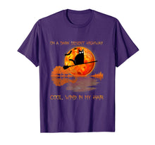 Load image into Gallery viewer, On A Dark Desert Highway Black Cat Feel Cool Wind in My Hair T-Shirt
