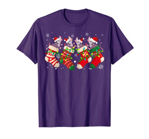 Opossum Possum In Christmas Sock Funny Marsupial Xmas Gifts T-Shirt-2088116