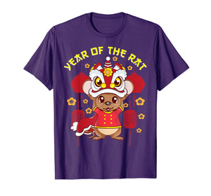 Year Of The Rat Shirt Chinese New Year 2020 Lion Dance T-Shirt-508731