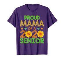 Load image into Gallery viewer, Proud Mama Of A 2020 Senior Graduation Sunflower Mommy T-Shirt
