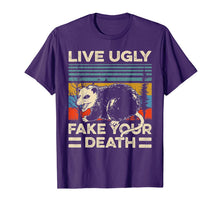 Load image into Gallery viewer, Live Ugly Fake Your Death Retro Vintage Opossum TShirt17102
