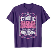 Load image into Gallery viewer, My Favorite People Call Me Grandma Floral Christmas Gifts T-Shirt-2039672
