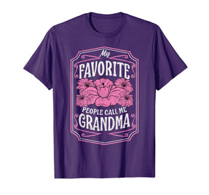 My Favorite People Call Me Grandma Floral Christmas Gifts T-Shirt-2039672
