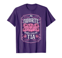 Load image into Gallery viewer, My Favorite People Call Me Tia Floral Christmas Gifts T-Shirt-2375107

