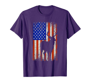Hunting Flag Bow Archery Bow Patriotic Gifts Deer Hunter T-Shirt-1311456