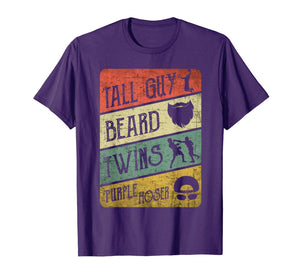 Kids Dude Tall Guy Beard Twins Purple Hoser T-Shirt-88318