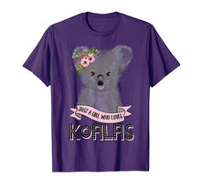 Load image into Gallery viewer, Just A Girl Who Loves Koalas Koala Bear T-Shirt-240525
