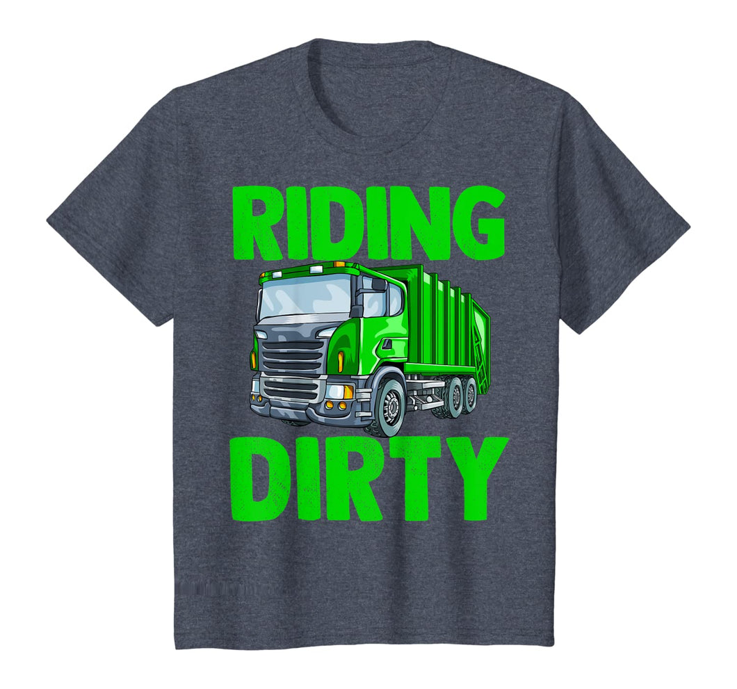 Recycling Trash Garbage Truck T Shirt Kids Men Riding Dirty T-Shirt