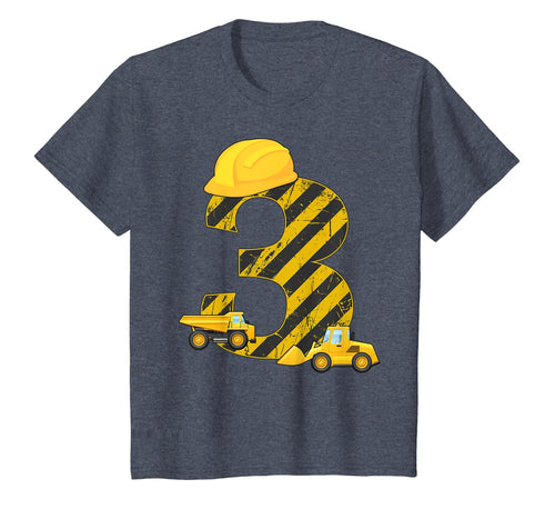 Kids 3rd Birthday Digger T-Shirt I 3 Years Builder Excavator Gift 596179