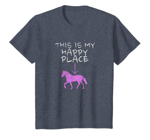 Funny shirts V-neck Tank top Hoodie sweatshirt usa uk au ca gifts for Funny Horse Riding Tee - Horseback Happy Place Tee Shirt 2106852