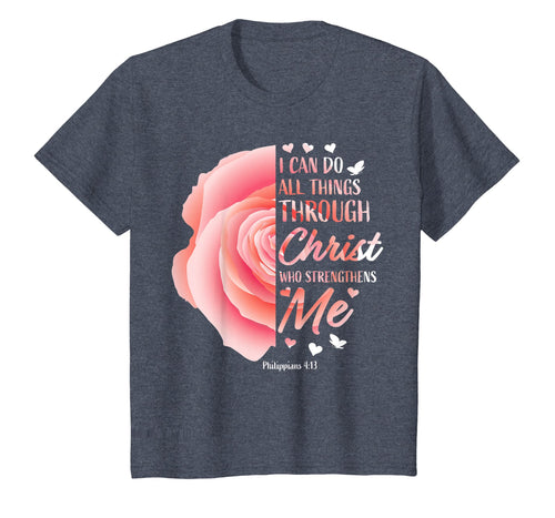 Philippians 4:13 Christian Bible Verse Shirt Women Kid Gifts