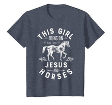 Load image into Gallery viewer, This Girl Runs On Jesus And Horses T Shirt Horse Women Gifts

