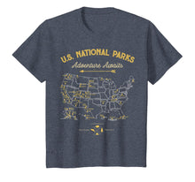 Load image into Gallery viewer, National Parks T shirt Map Camping tshirt Women Men Hiking
