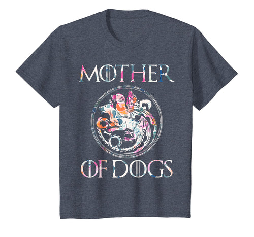 Mother of Dogs Floral Flower T-Shirt Funny Gifts Dogs Lovers T-Shirt